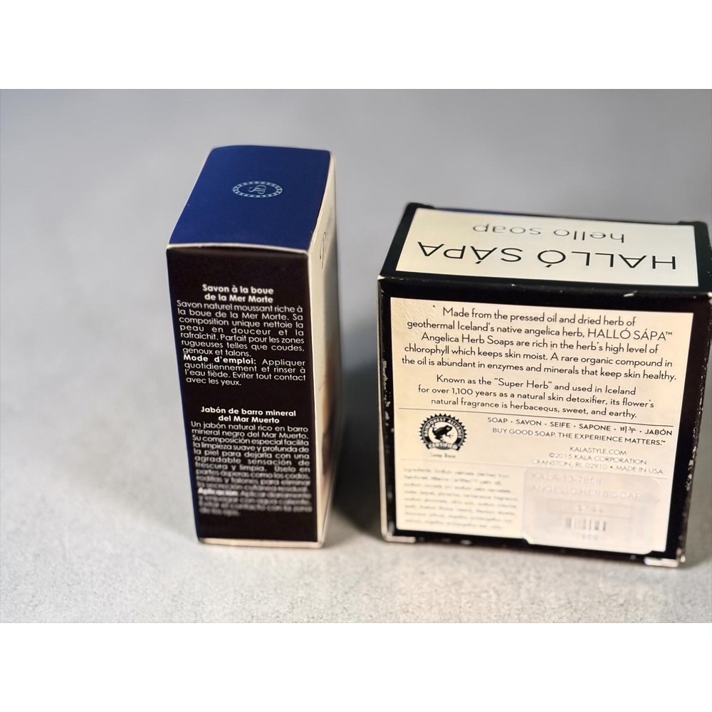 Luxury Spa Soap Set Dead Sea Mud + Icelandic Angelica Herb Natural Skincare NIB - Picture 3 of 5